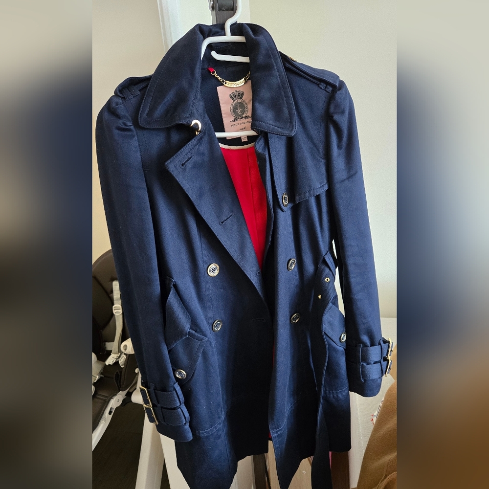 Juicy couture Midnight Blue Trench Coat
